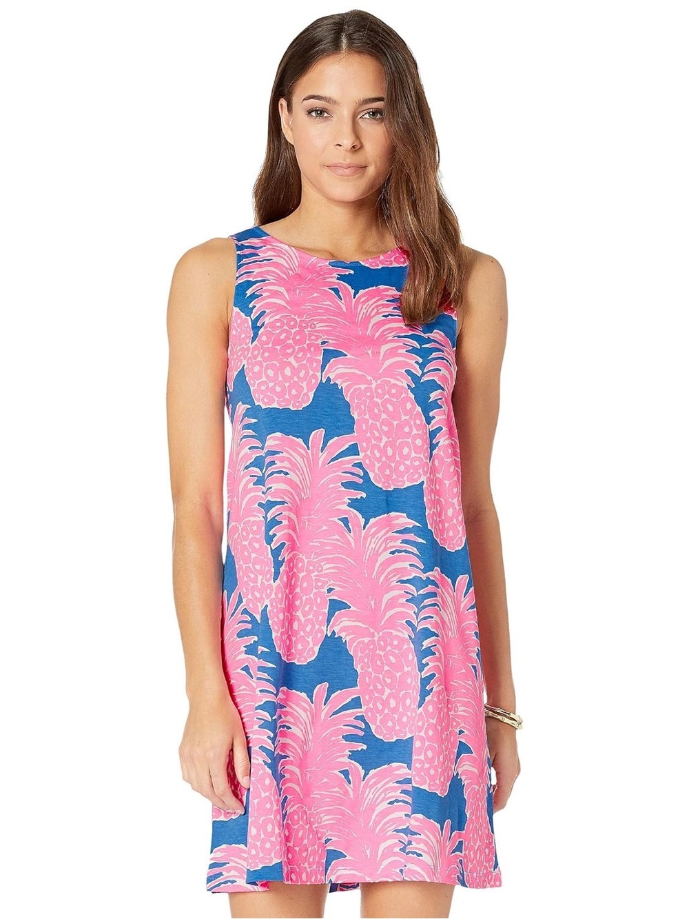 Lilly Pulitzer Pineapple Print Dress Like New XS Resortwear Vacation Summer
